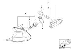 Фонарь указателя поворота Пд/Пд Бок