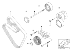 Ременный привод водяной помпы/генератора