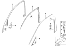Накладки и уплотнения двери Пд
