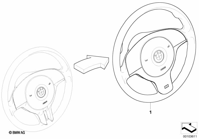 Переосн.рулевого колеса Sport => M Sport
