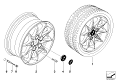 Л/c диск BMW со звездообр.спиц.диз.104