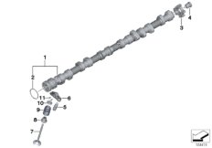 Распредвал управления выпускн.клапанами