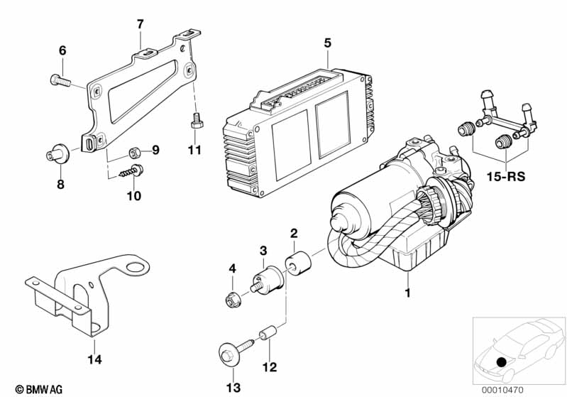 Гидроагрегат ABS/ASC/ЭБУ/кронштейн