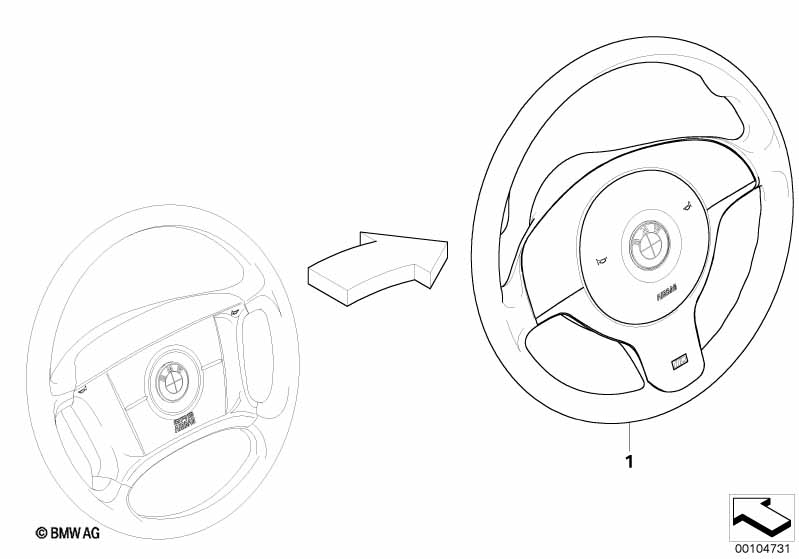 Переосн.рул.колеса с 4-я спицами=>MSport