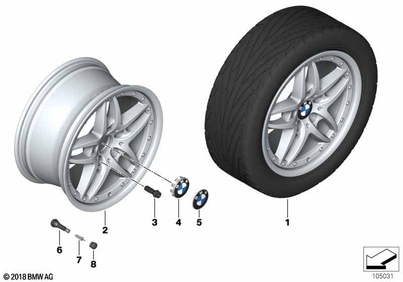 Сост.диск BMW со сдвоен.спицами диз. 71