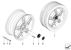 Л/c диск BMW со сдвоенными спиц.диз.125