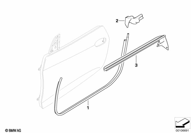 Уплотнитель двери впереди