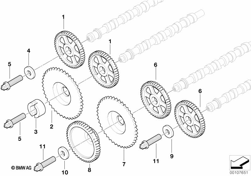 Приводная цепь механ.газораспред. Вх