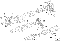 Шарнир с крест.промежут.опоры кард.вала