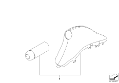 Рукоятка рычага стоян.тормоза/чехол кожа