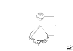Головка рычага ПП с чехлом, кожа