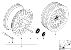 Л/с диск BMW с крестообр.спиц.42