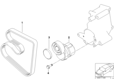 Ременный привод водяной помпы/генератора