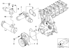 Водяная помпа сист.охлаждения/термостат