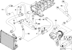 Водяной шланг системы охлаждения