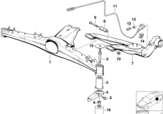 Балка заднего моста/подвеска колеса