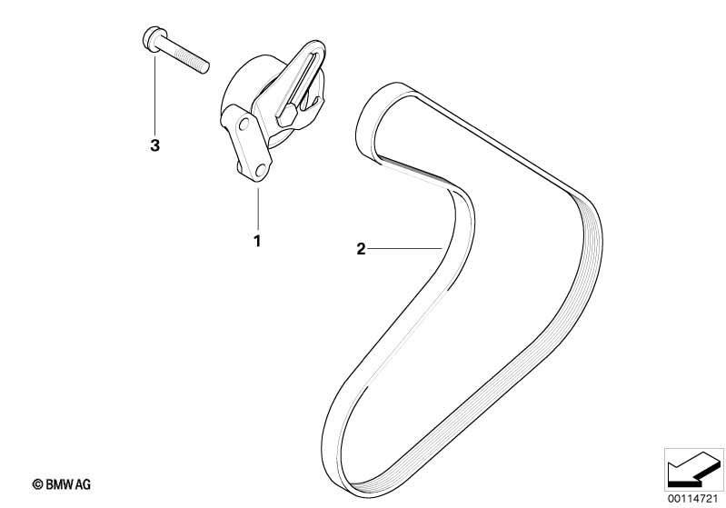 Ременный привод водяной помпы/генератора