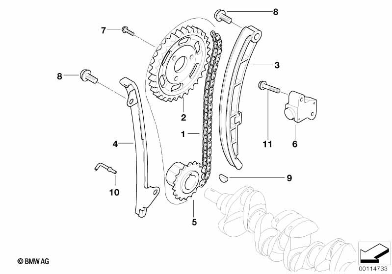 Приводная цепь механ.газораспределения