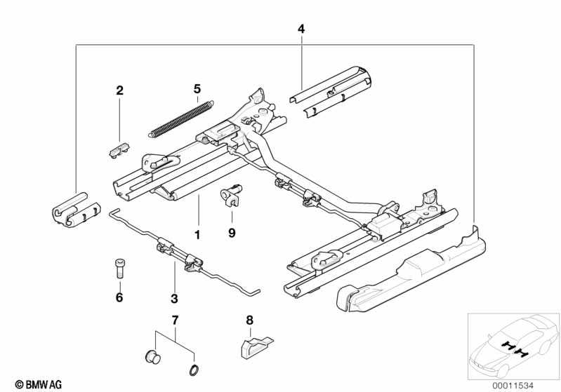 Сиденье Пд направляющая сиденья