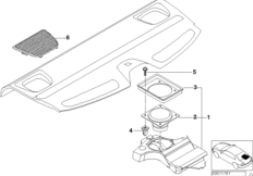 Детали системы HiFi на полке за Зд сид.
