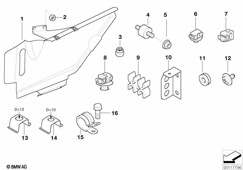 Элементы крепл.трубопр.гидроприв.сцепл.