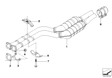 Катализатор/передний доп.глушитель