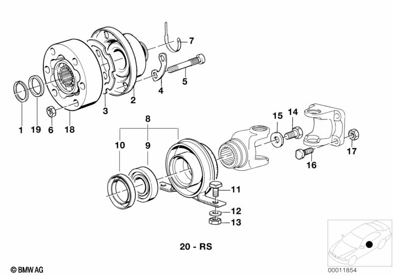 ШРУС промежут.опоры карданного вала