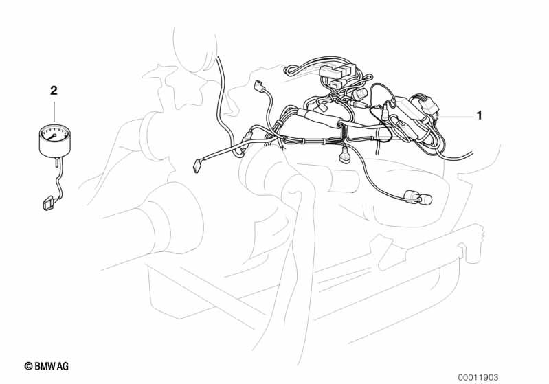 Жгут проводов двигатель/тахометр
