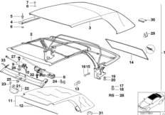 Складной верх автомат. с э/двиг.