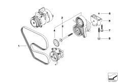 Ременный привод кондиц.и усил.рул.прив.