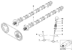 Распредвал мех.клап.газораспред./смазка