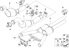 Катализатор/передний доп.глушитель