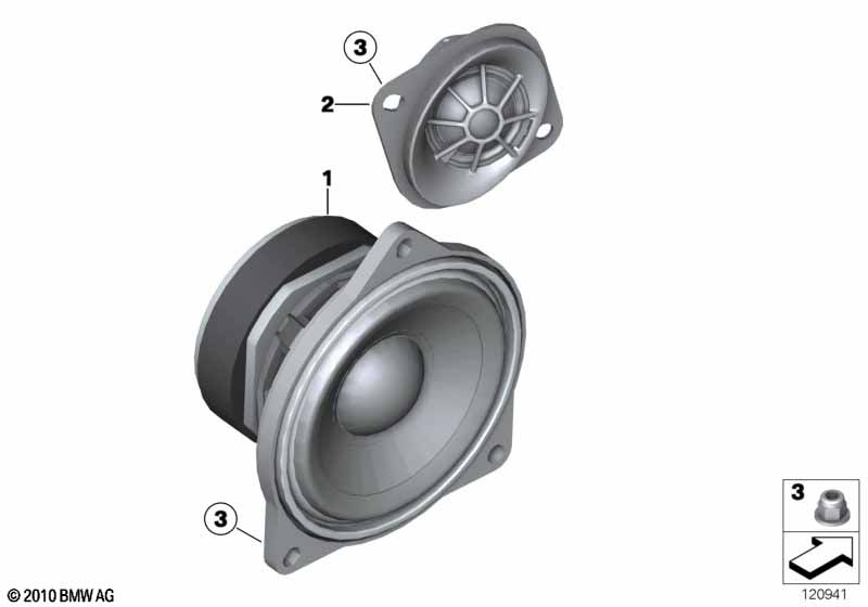 Детали динамика в двери Пд