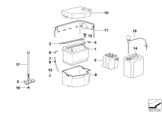 Фирменн.аккумулятор BMW без электролита