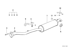 Задний дополнительный глушитель