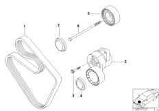 Ременный привод водяной помпы/генератора