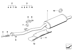 Задний дополнительный глушитель