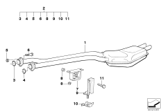 Задний дополнительный глушитель