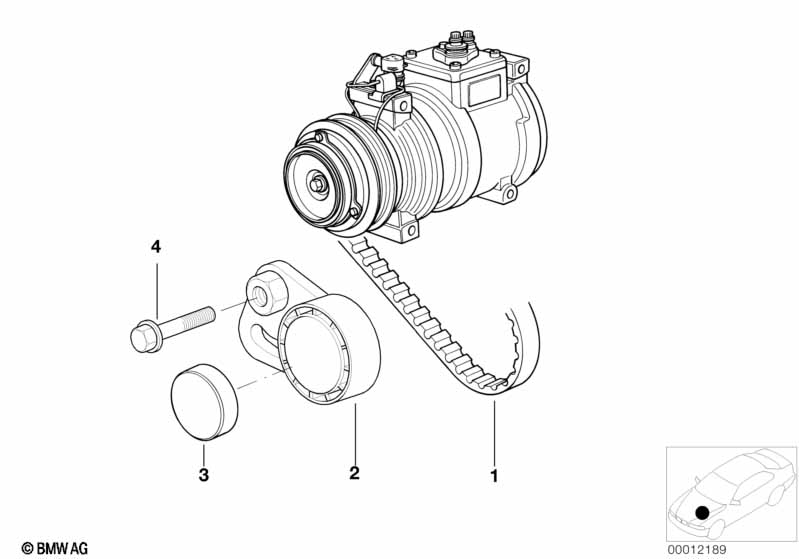 Клиновой рифл.ремень/натяжн.приспособл.