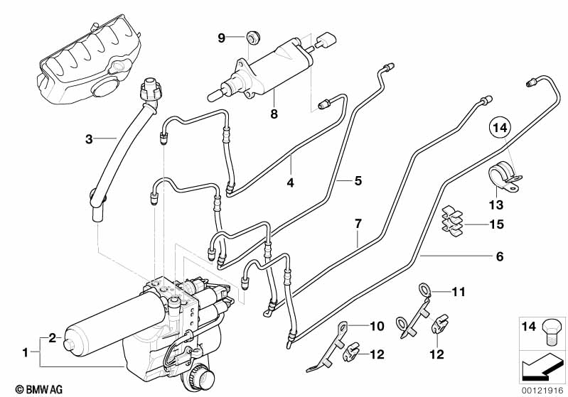 Привод сцепления коробки передач M