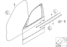 Уплотнитель двери впереди