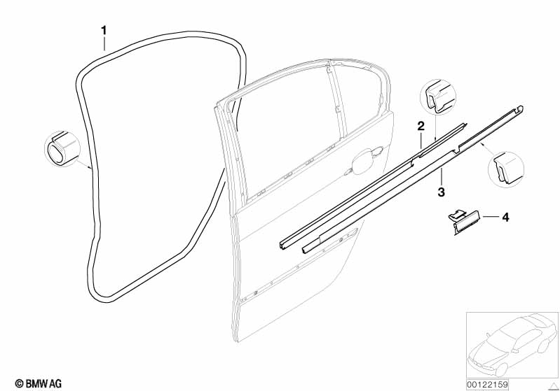 Уплотнитель двери сзади