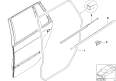 Уплотнитель двери сзади