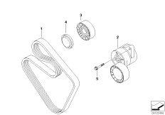Ременный привод водяной помпы/генератора