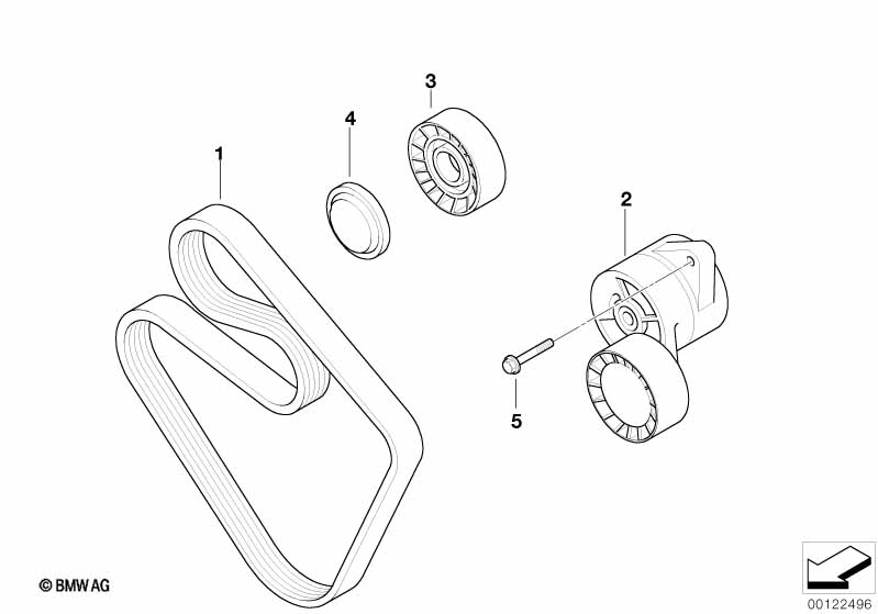 Ременный привод водяной помпы/генератора