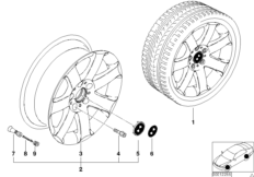 Л/с диск BMW со звездообр.спицами 44