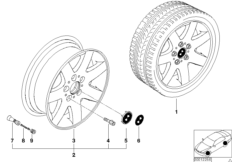 Л/с диск BMW со звездообр.спицами 45