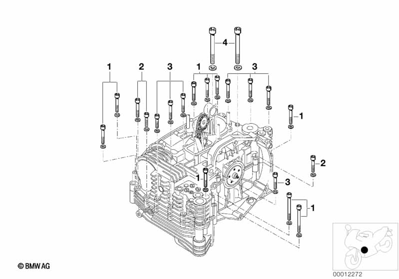 Резьбовое соединение картера двигателя Л