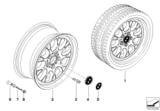 Л/с диск BMW с крестообр.спицами диз.133