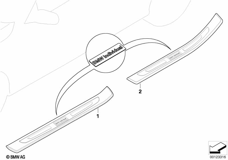 Накладка порога Individual